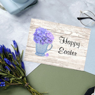 Festiva Country Hydrangea Tarjeta de Pascua de Fuente Gran