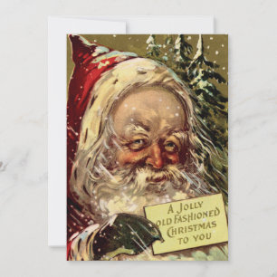 Festiva Creepe tarjeta de Navidades de Santa Claus