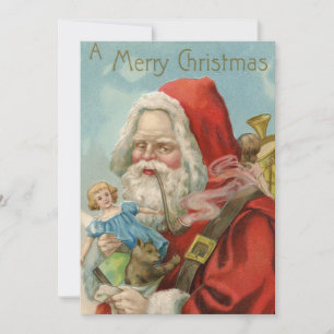Festiva Creepe tarjeta de Navidades de Santa Claus