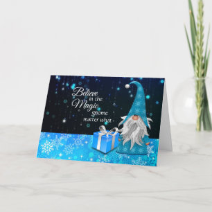Festiva Creer en la tarjeta de Navidades Gnome Mágico