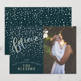 Festiva Creer tarjeta de vacaciones de fotos de nieve