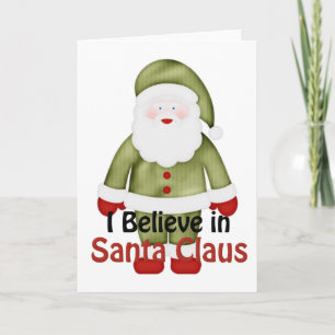 Festiva Creo en la tarjeta de diseño de traje verde de San