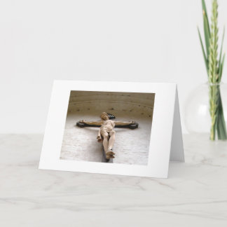 Festiva Cristo en la tarjeta en blanco de la cruz