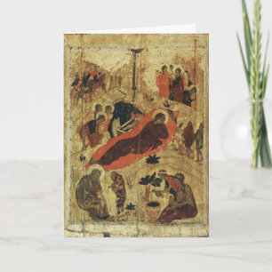 Festiva Cristo nace Tarjeta de Navidades Rusos