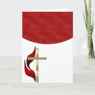 Festiva Cruz de Oro con tarjeta de felicitación cristiana 