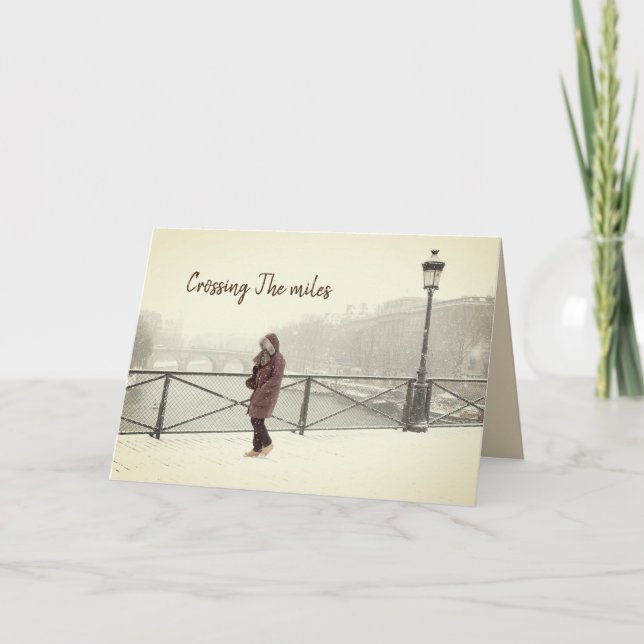 Festiva Cruzando la tarjeta de vacaciones de la temporada  (Anverso)