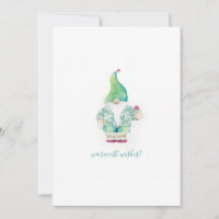 Cuadros Navidades de acuarela Gnome Tarjeta de vac