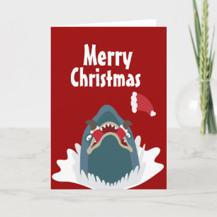 Festiva ¡Cuidado! Tarjeta de Navidades de Santa