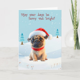 Festiva Cuidadosa tarjeta de Navidades de nieve