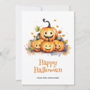 Festiva Cumpkins Cuadros Fantasma Feliz Tarjeta de Hallowe