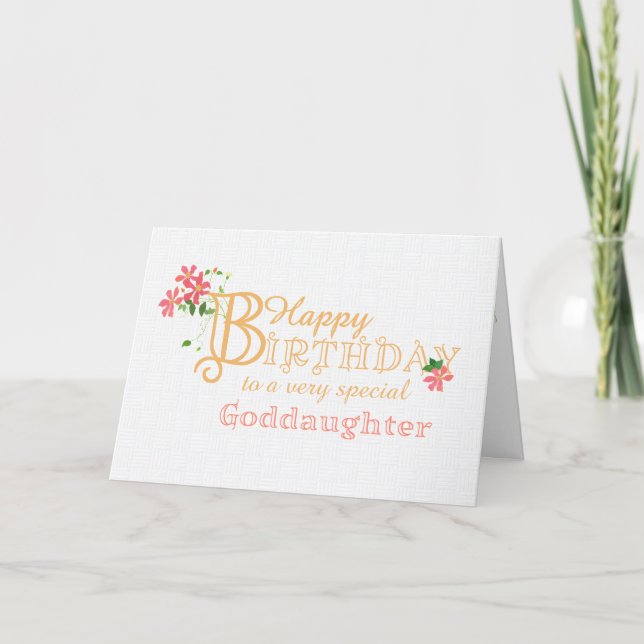 Festiva Cumpleaños de la diosa con tarjeta de flores de Cl (Anverso)