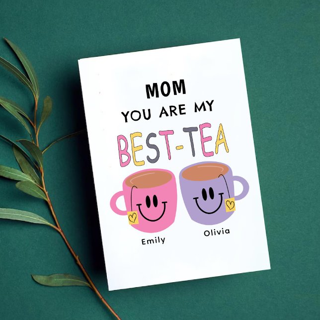 Festiva Cumpleaños Tarjeta Mejor-Té para Mamá (Mom You Are my Best-Tea Birthday Card)