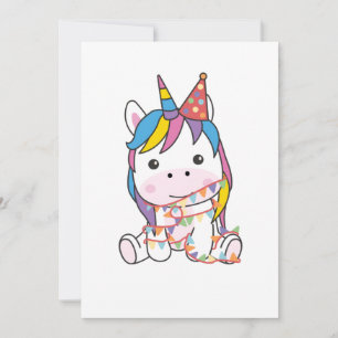 Festiva Cumpleaños Unicornio Para Niños Tarjeta De Fiesta 