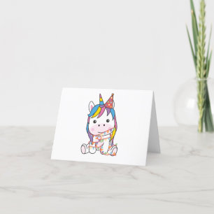 Festiva Cumpleaños Unicornio Para Niños Tarjeta De Fiesta