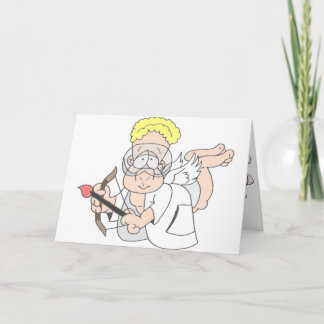Festiva Cupid del científico [de la tarjeta del día de San