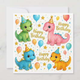 Festiva Cuta tarjeta de cumpleaños para los niños.