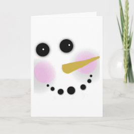 Festiva Cuta tarjeta de Navidades de Snowman