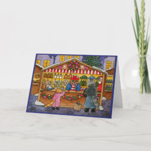 Festiva Cute Cats Kitten Navidades Tarjeta de saludo de me
