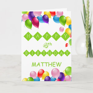 Festiva Cute Colorful Balloons Tarjeta de vacaciones de cu