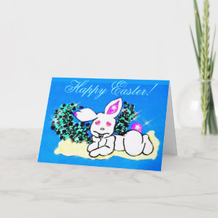 Festiva ♫☆♥Çütê Copo de Nieve SnuggleBunny Tarjeta Feliz P