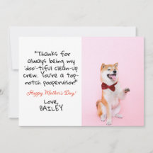 Cute Funny | Tarjeta de Día de la Madre de perro f