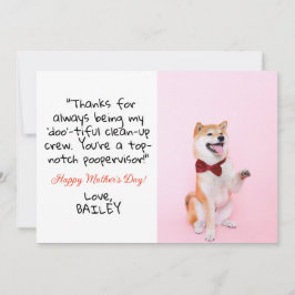 Festiva Cute Funny | Tarjeta de Día de la Madre de perro f