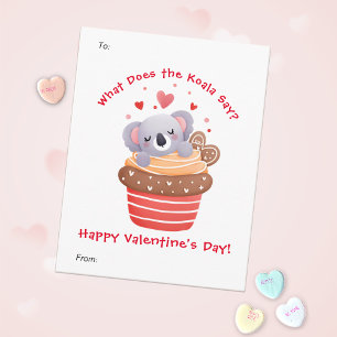 Festiva Cute Koala en Cupcake Tarjeta Personalizada del Dí