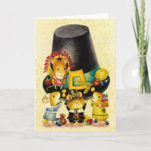 Festiva Cute tarjeta de personalizado de peregrinos de Acc