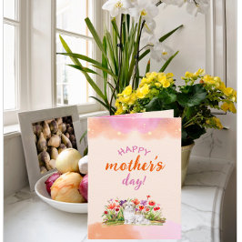 Festiva Cute tarjeta del día de la madre del perro Shih Tz