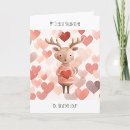 Festiva Cute Tarjeta del Día de San Valentín Plegada y Edi