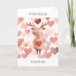 Festiva Cute Tarjeta del Día de San Valentín Plegada y Edi