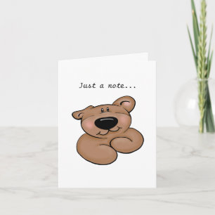 Festiva Cute Teddy Bear Pensando en tu tarjeta