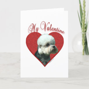 Festiva Dandie Dinmont Terrier mi tarjeta del día de San