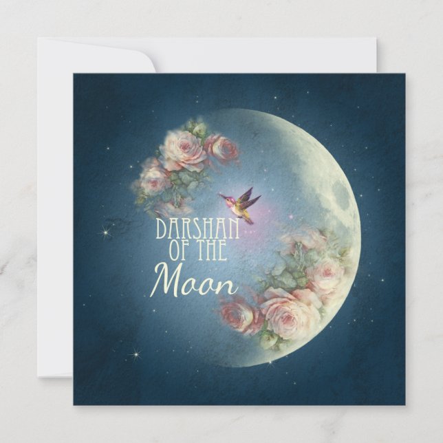 Festiva DARSHAN de la Luna - Tarjeta de saludo (Anverso)
