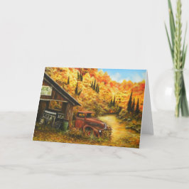 Festiva ~ de la pintura al óleo jubilado en tarjeta de