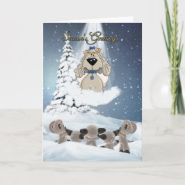 Festiva De la tarjeta de vacaciones Mascota Groomer - Salu