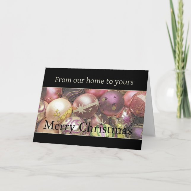 Festiva De nuestra casa a la tuya. tarjeta de navidades (Anverso)