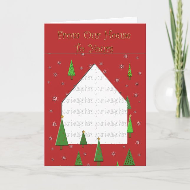 Festiva De nuestra casa a su tarjeta de fotos de vacacione (Anverso)