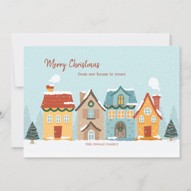 Festiva De nuestra casa a su tarjeta de vacaciones (Anverso)