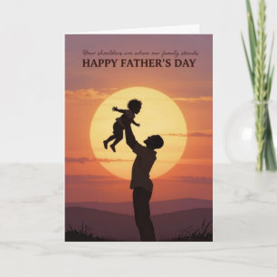 Festiva De pie sobre la grandeza Tarjeta del Día del Padre
