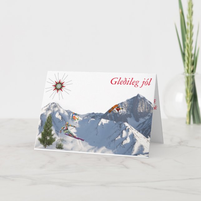 Festiva de tarjeta del Islandia-Navidad (Anverso)