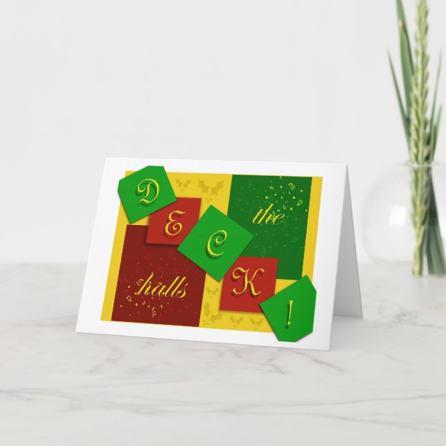 Festiva Deck la tarjeta de saludo Halls (Anverso)