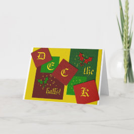 Festiva Deck la tarjeta de saludo Halls