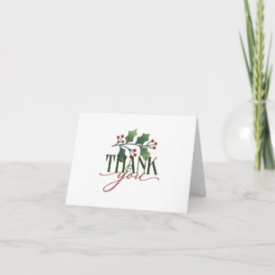 Festiva Decorativo GRACIAS con tarjeta de vacaciones Holly