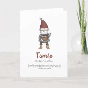 Festiva Definición de Gnomo Tomte Sueco Tarjeta de Vacacio