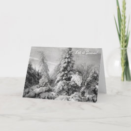 Festiva Deja que nieva la tarjeta de saludo