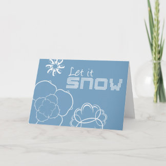 Festiva Deja Que Nieva La Tarjeta De Saludo