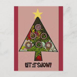 Festiva Dejáis le nevar postal de la estación de