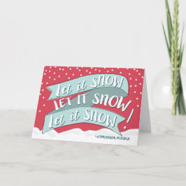 Festiva Dejáis le nevar tarjeta de felicitación divertida