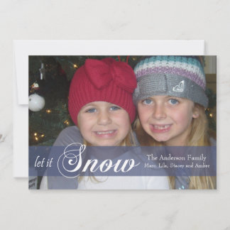 Festiva Dejáis le nevar tarjeta de la foto de la cinta -